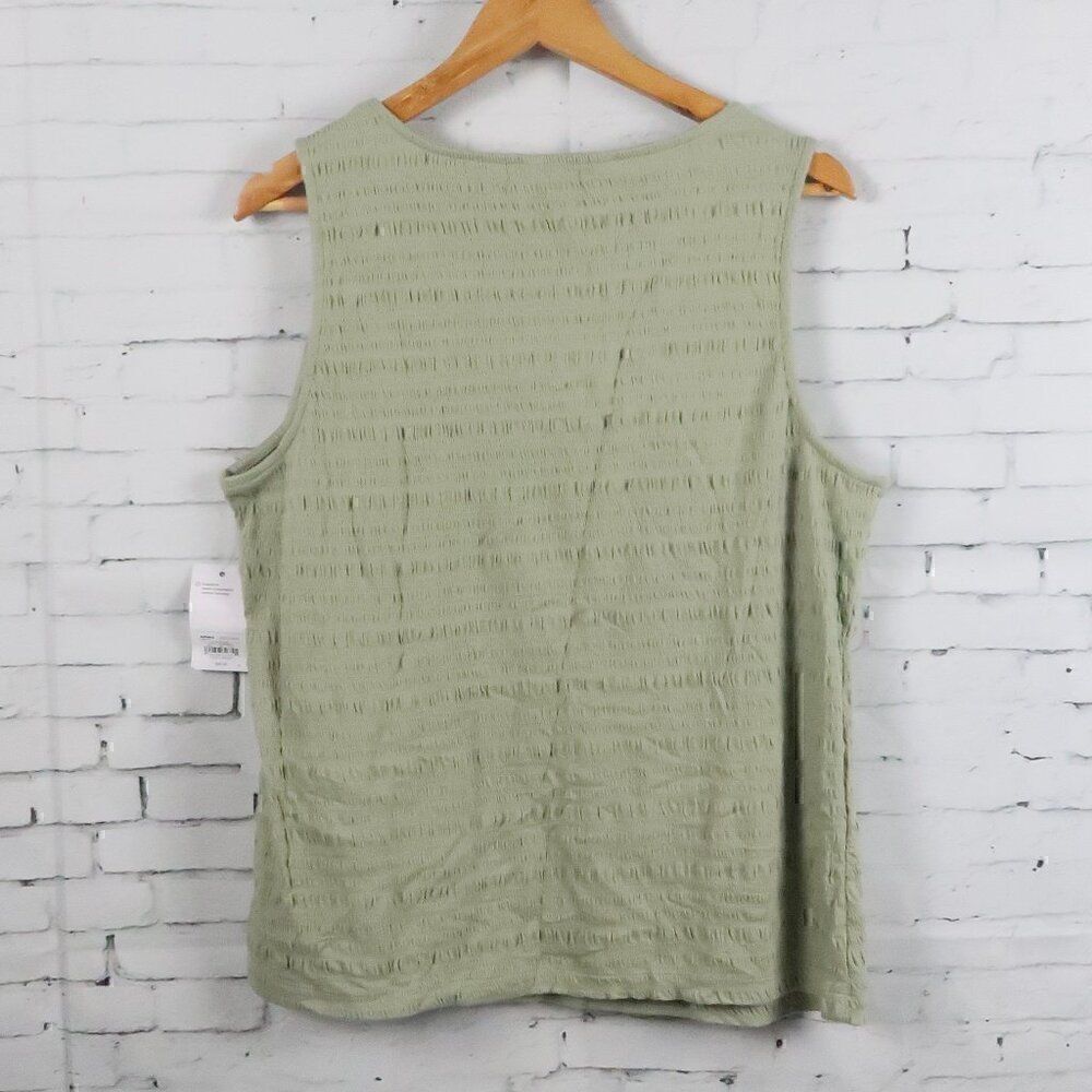CROFT & BARROW LIGHT GREEN SLEEVELESS ROUND NECK TANK TOP SIZE XL - Picture 6 of 6